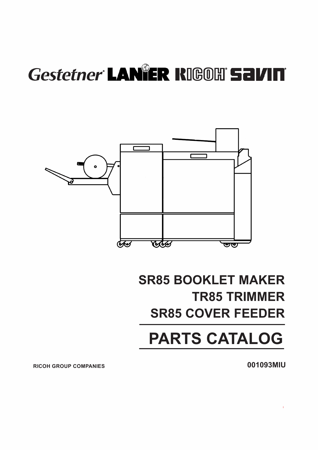 RICOH Options SR85 BOOKLET-MAKER TRIMMER COVER-FEEDER Parts Catalog PDF download-1